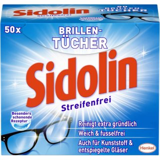 Sidolin eyeglass cleaning wipes 50 pieces